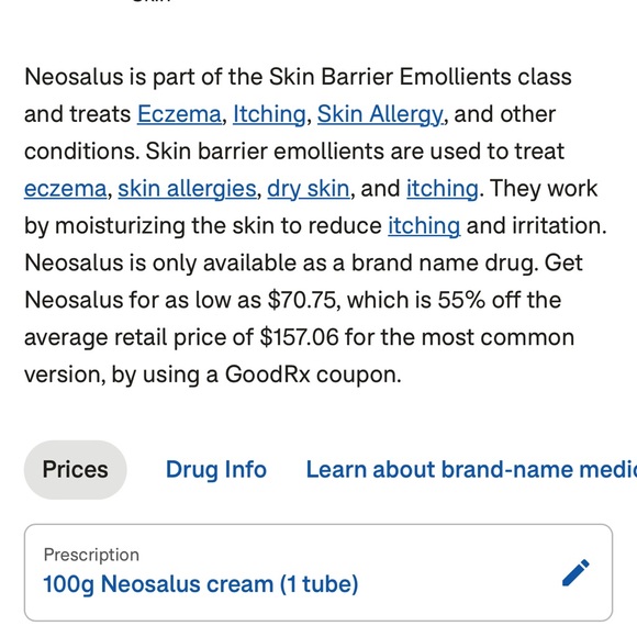 Neosalus Cream 100 G, Exeltis for Eczema's Dermatits - Picture 7 of 8